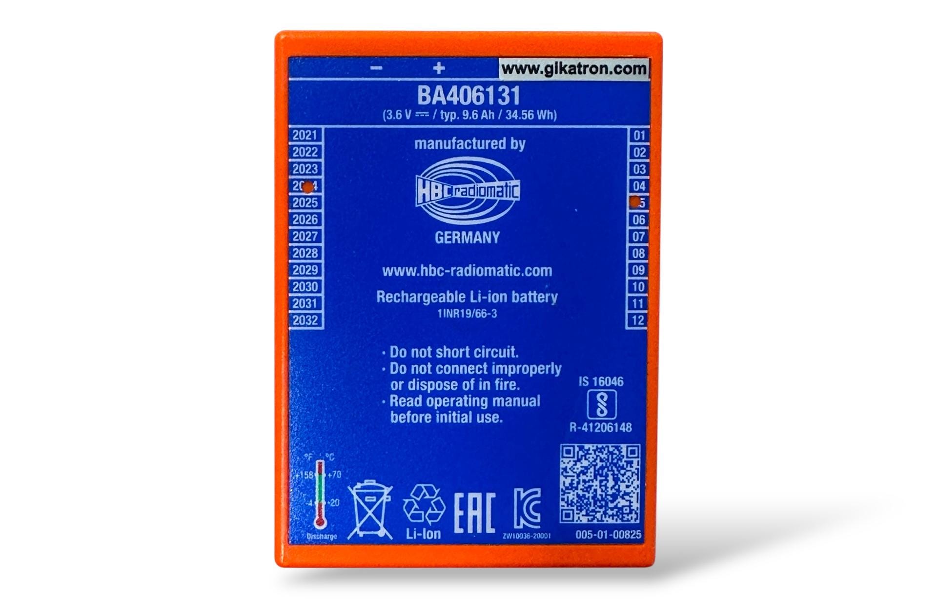 HBC Radiomatic BA406131 3.6 V 9.6 Ah Li-ion Batarya – Uzaktan Kumanda Güç Kaynağı - Image 6