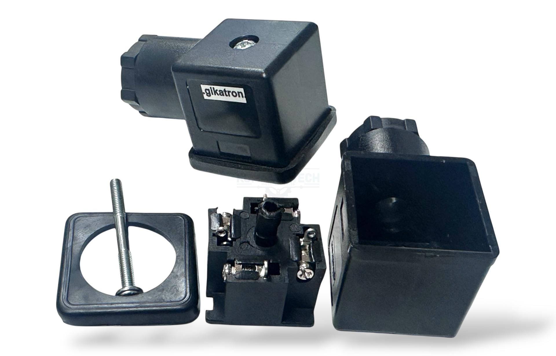 Sanvalve Standart 4Pin, 4 Bağlantılı Siyah Işıksız Valf Bobin Soketi | Endüstriyel Bağlantı Elemanı - Image 2