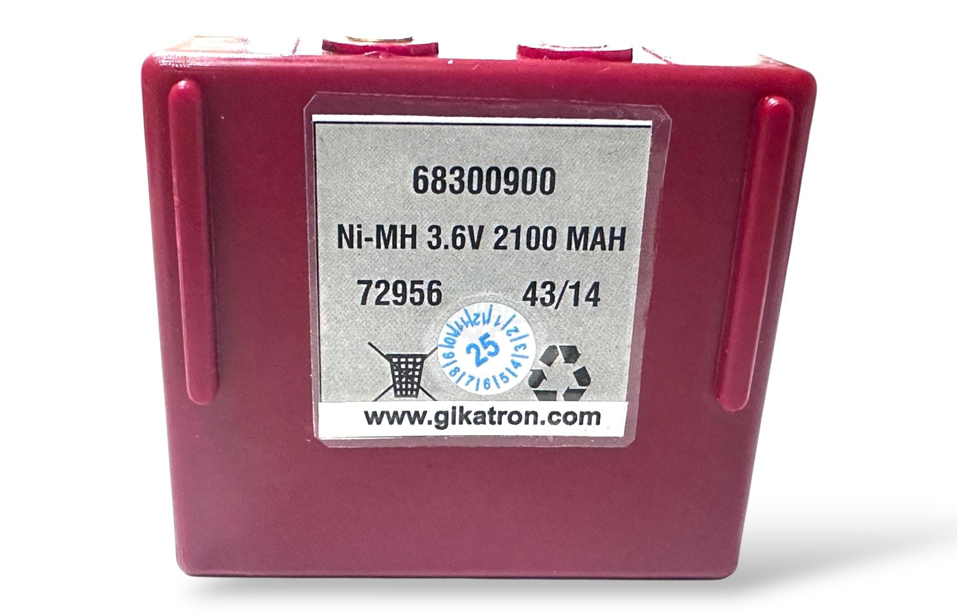 Gikatron Yerli Üretim Hetronic 3.6V 2100mAh NiMH Kırmızı Batarya