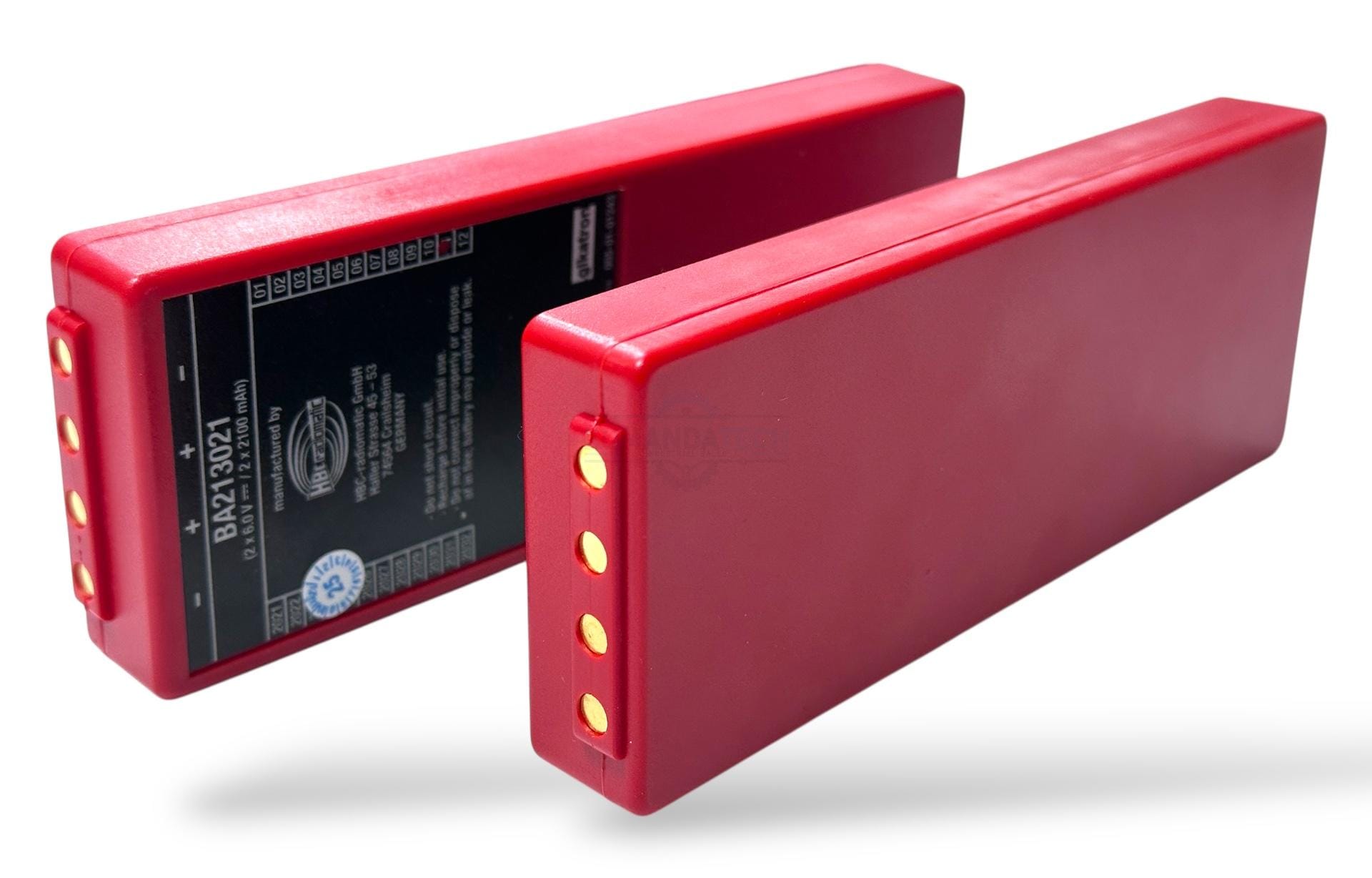 HBC Radiomatic Putzmeister BA213021 2x6V-2x2100mAh Kırmızı Uzun Batarya - Görsel 15