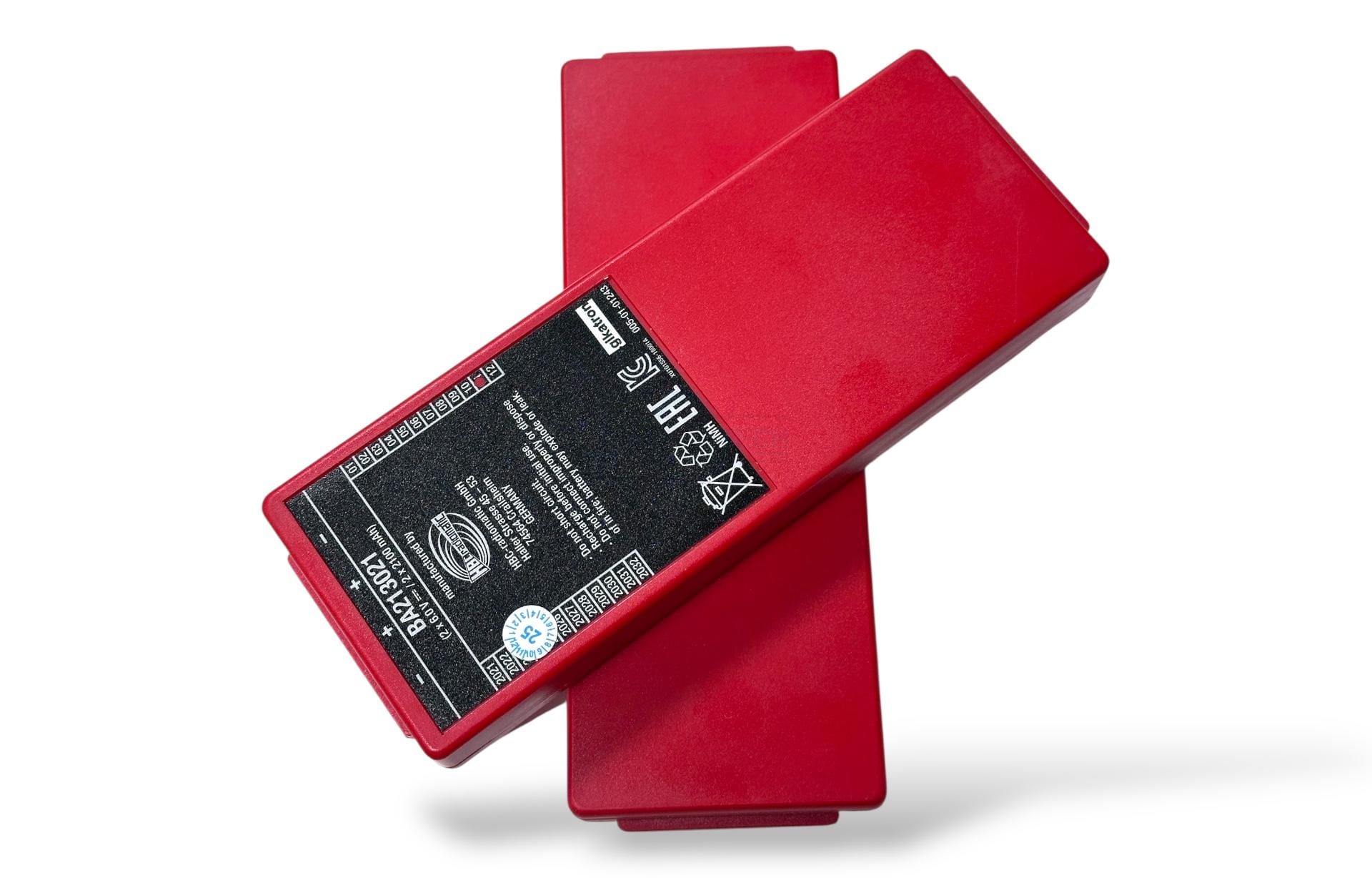 HBC Radiomatic Putzmeister BA213021 2x6V-2x2100mAh Kırmızı Uzun Batarya - Görsel 9