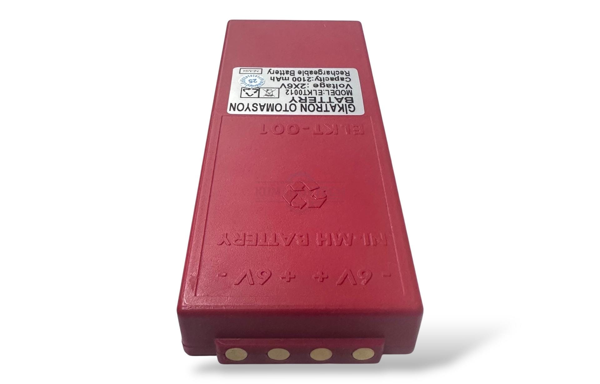 Gikatron Yerli Üretim Hbc Radiomatic Putzmeister BA213021 2x6V-2x2100mAh Kırmızı Uzun Batarya - Image 18