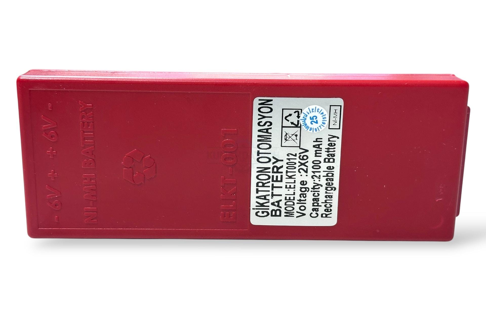 Gikatron Yerli Üretim Hbc Radiomatic Putzmeister BA213021 2x6V-2x2100mAh Kırmızı Uzun Batarya - Image 12
