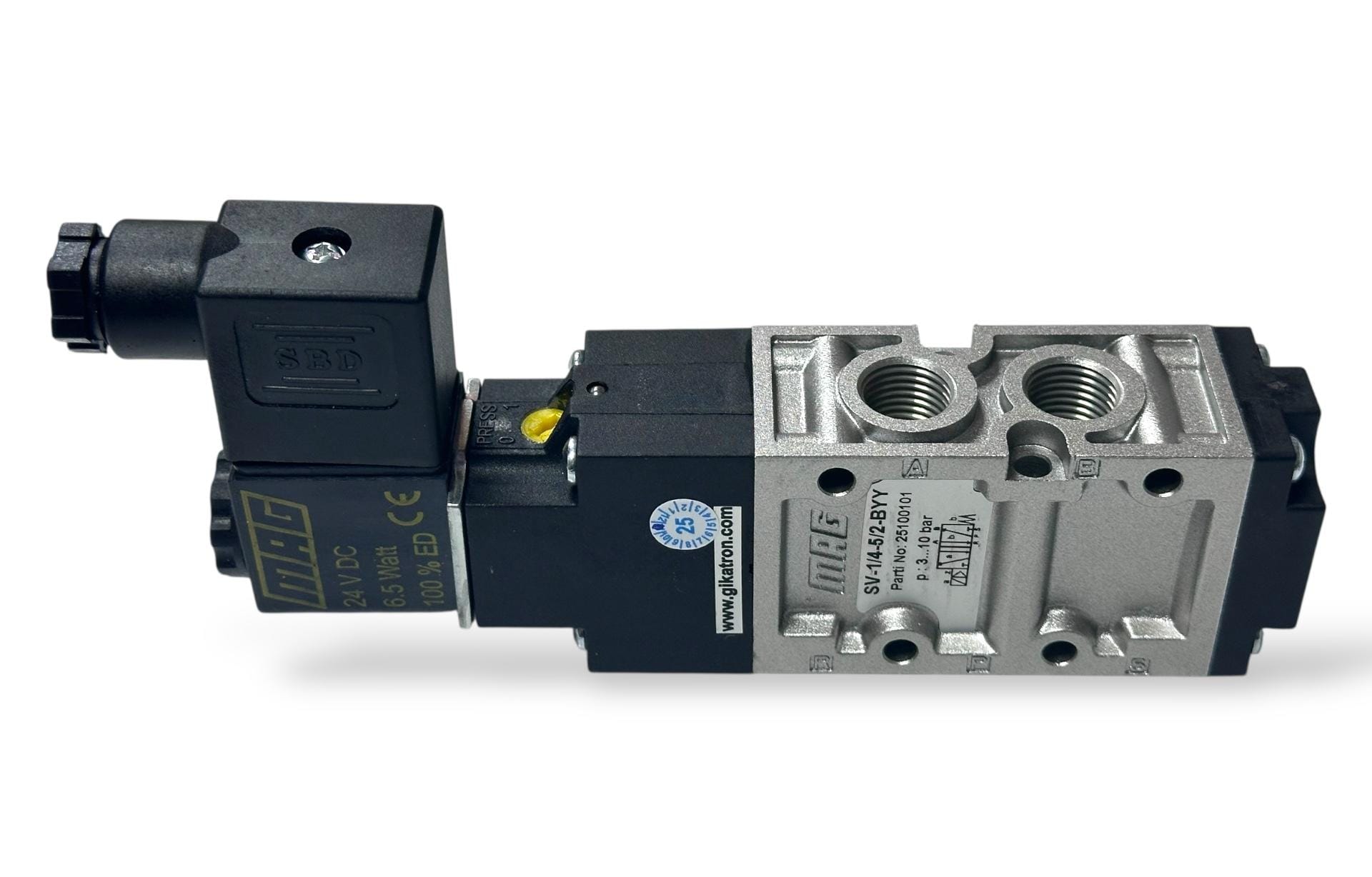 Mag 5/2 Yön Kontrol Valfi 24VDC Bobinli – 3-10 Bar Pnömatik Solenoid Valf - Image 4