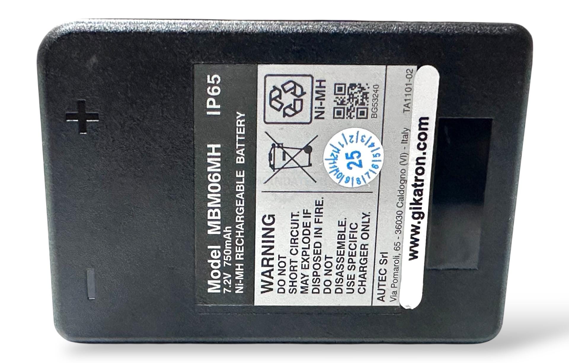 Autec MBM06MH 7.2V 750 mAh Siyah Şarjlı Batarya – Endüstriyel Kumanda Pili - Image 10