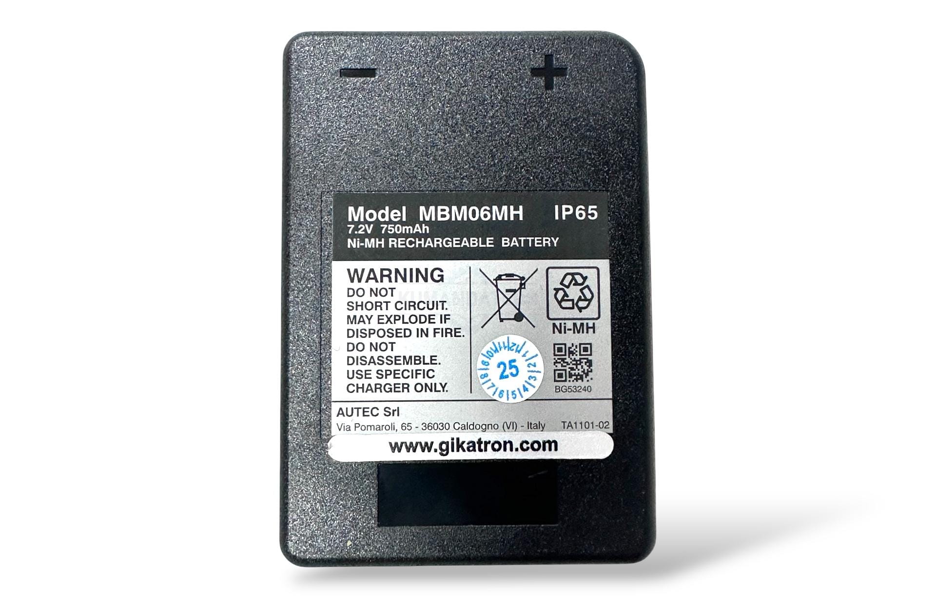 Autec MBM06MH 7.2V 750 mAh Siyah Şarjlı Batarya – Endüstriyel Kumanda Pili - Image 9
