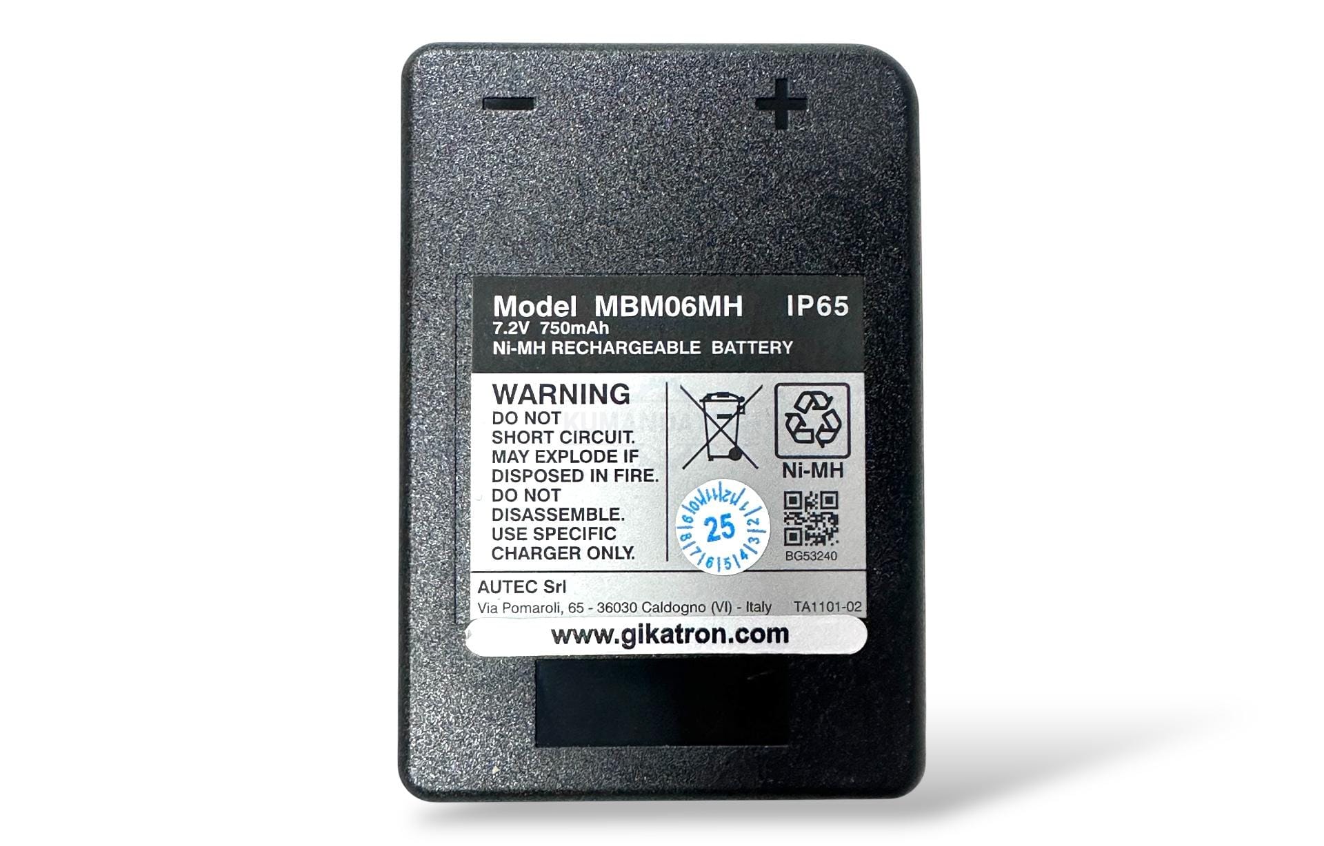 Autec MBM06MH 7.2V 750 mAh Siyah Şarjlı Batarya – Endüstriyel Kumanda Pili - Image 12