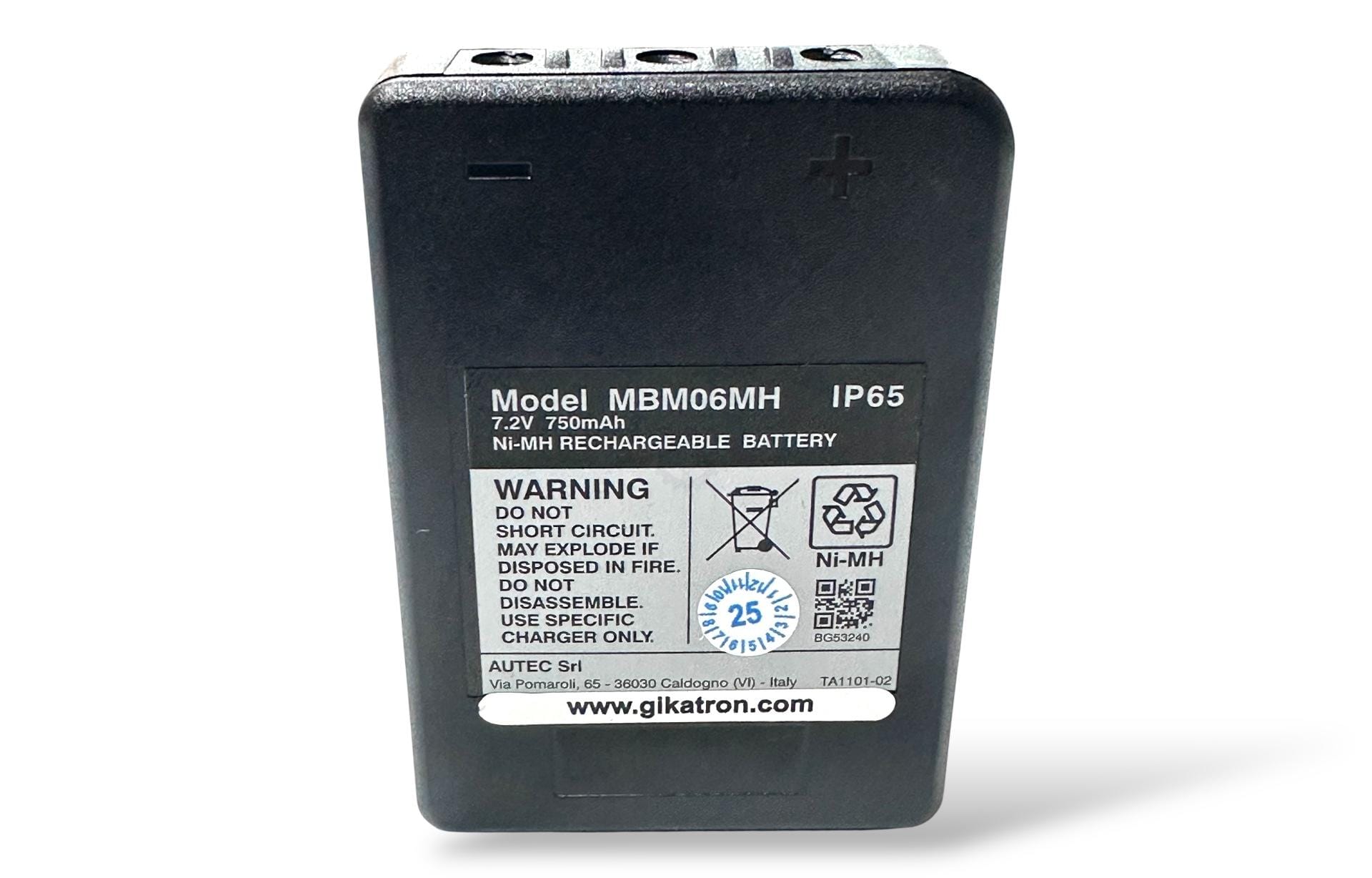 Autec MBM06MH 7.2V 750 mAh Siyah Şarjlı Batarya – Endüstriyel Kumanda Pili - Image 3