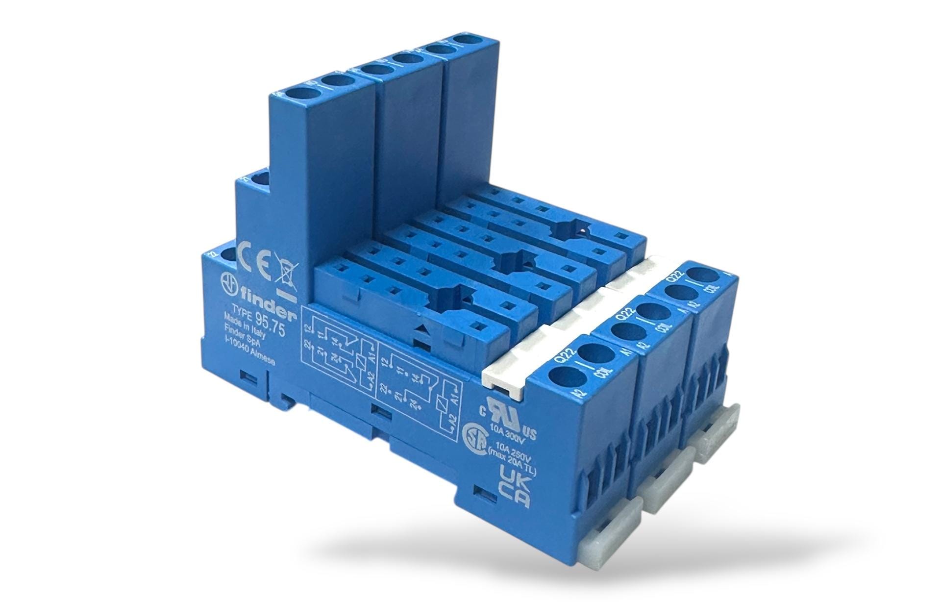 Finder 95.75.SMA Röle Soket – 8 Pin, DIN Ray & Panel Montaj, 10 A, 250 V