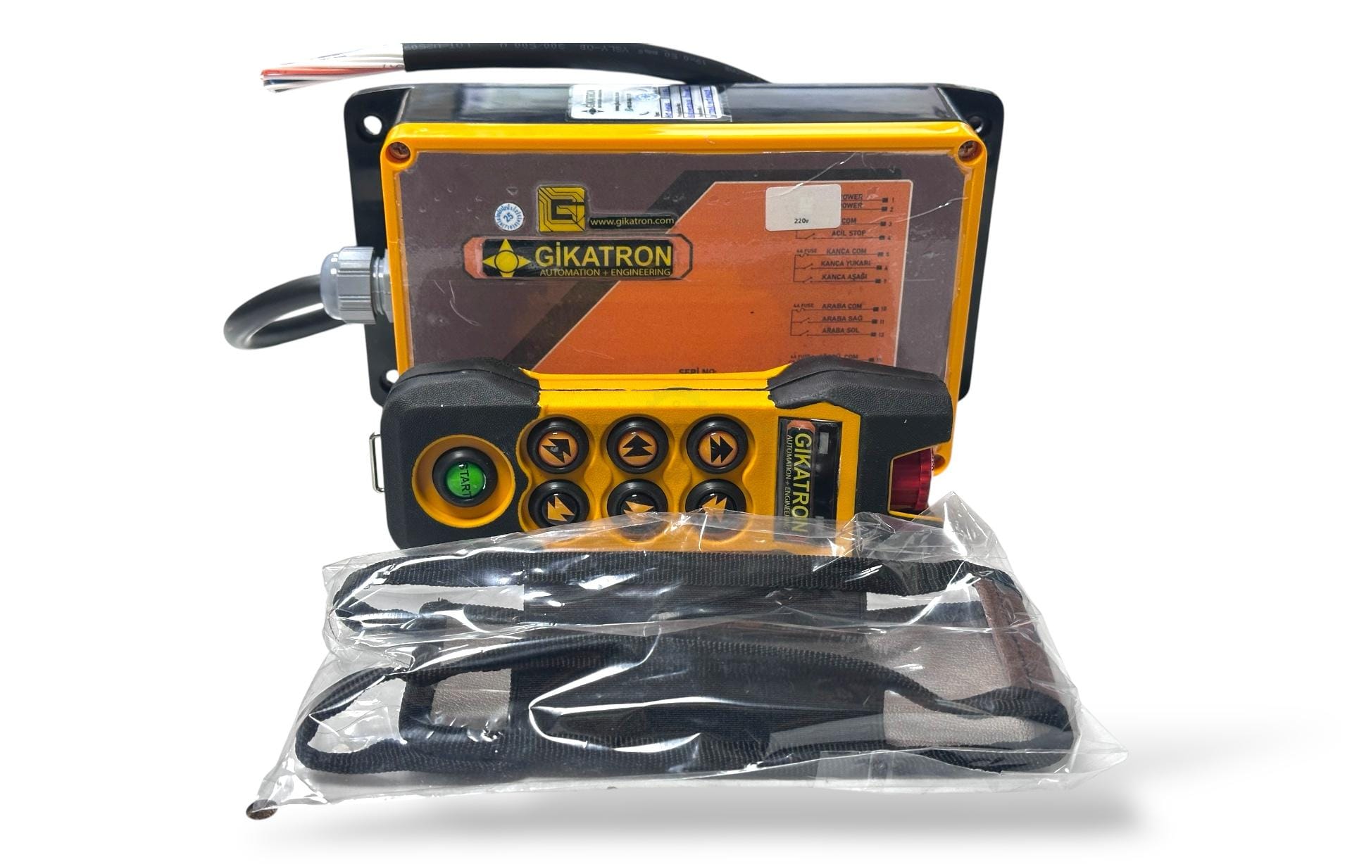 Gikatron Uzaktan Kumanda Seti-Evo606-220AC Serisi-6 Hareketli, Tek Kademeli, Tek Hızlı, 6 Hareket Yön Buton, 1 Start Yeşil Buton, 1 Acilstop Kırmızı Buton - Image 13
