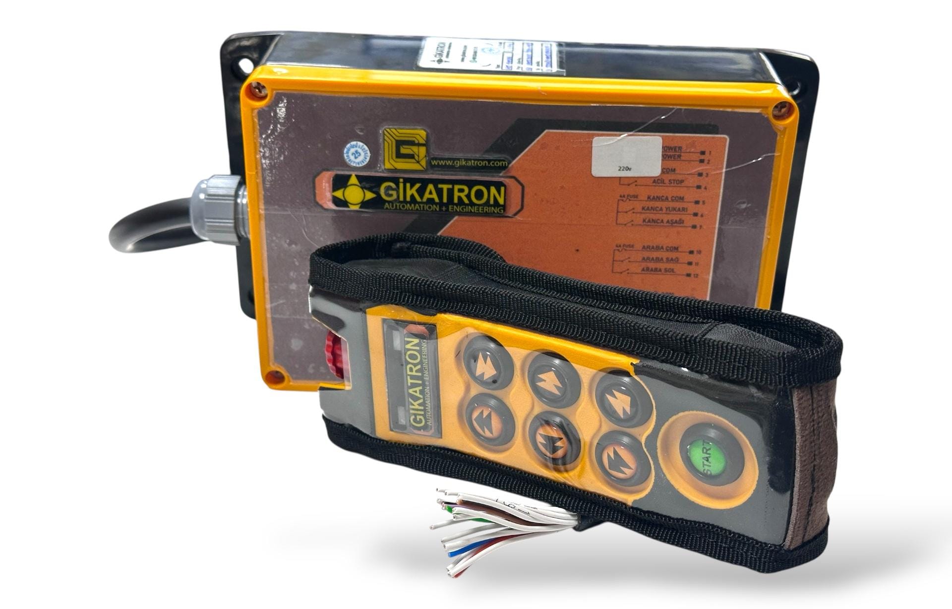 Gikatron Uzaktan Kumanda Seti-Evo606-220AC Serisi-6 Hareketli, Tek Kademeli, Tek Hızlı, 6 Hareket Yön Buton, 1 Start Yeşil Buton, 1 Acilstop Kırmızı Buton - Image 9