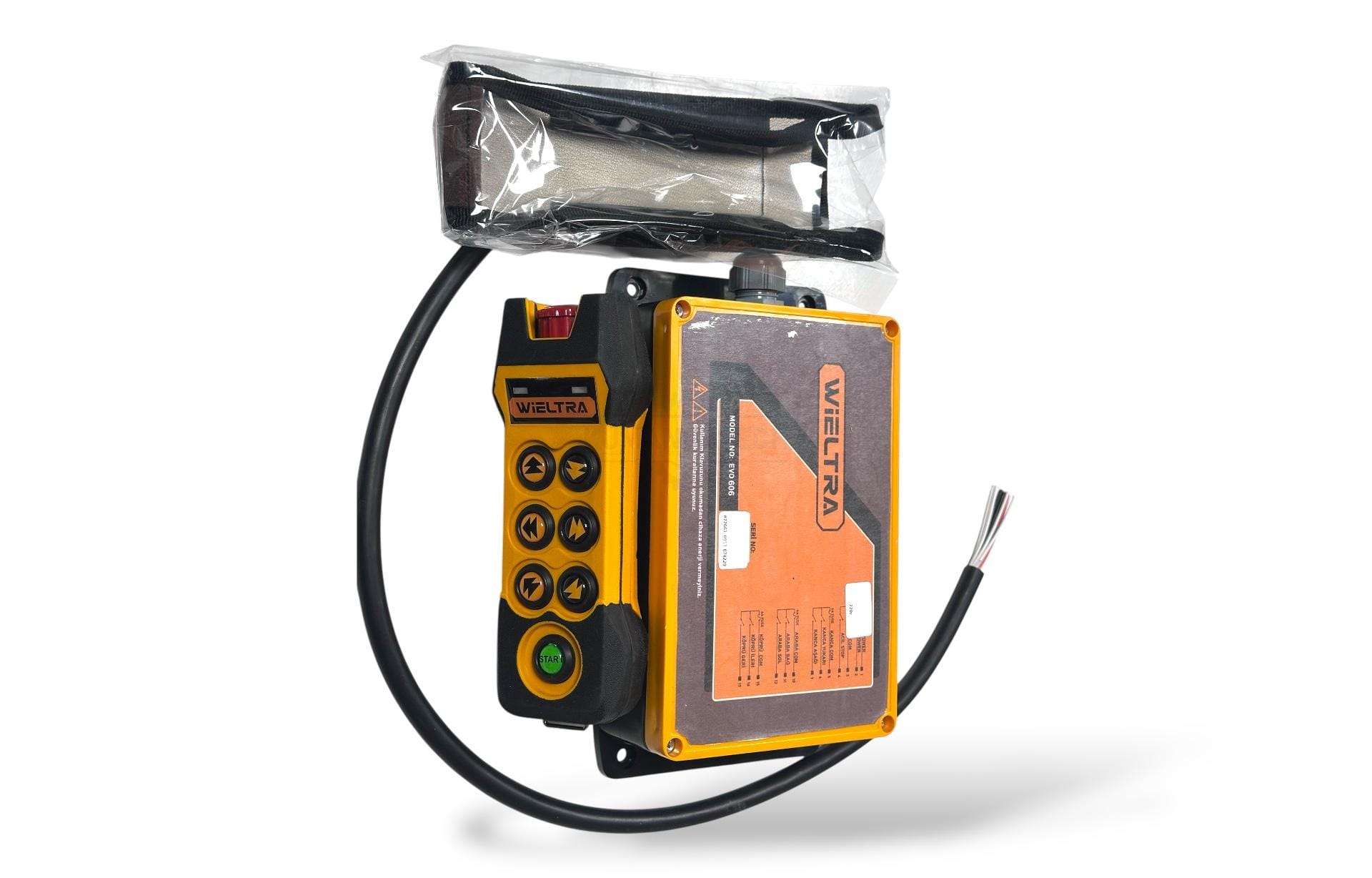 Gikatron Uzaktan Kumanda Seti-Evo606-220AC Serisi-6 Hareketli, Tek Kademeli, Tek Hızlı, 6 Hareket Yön Buton, 1 Start Yeşil Buton, 1 Acilstop Kırmızı Buton - Image 6