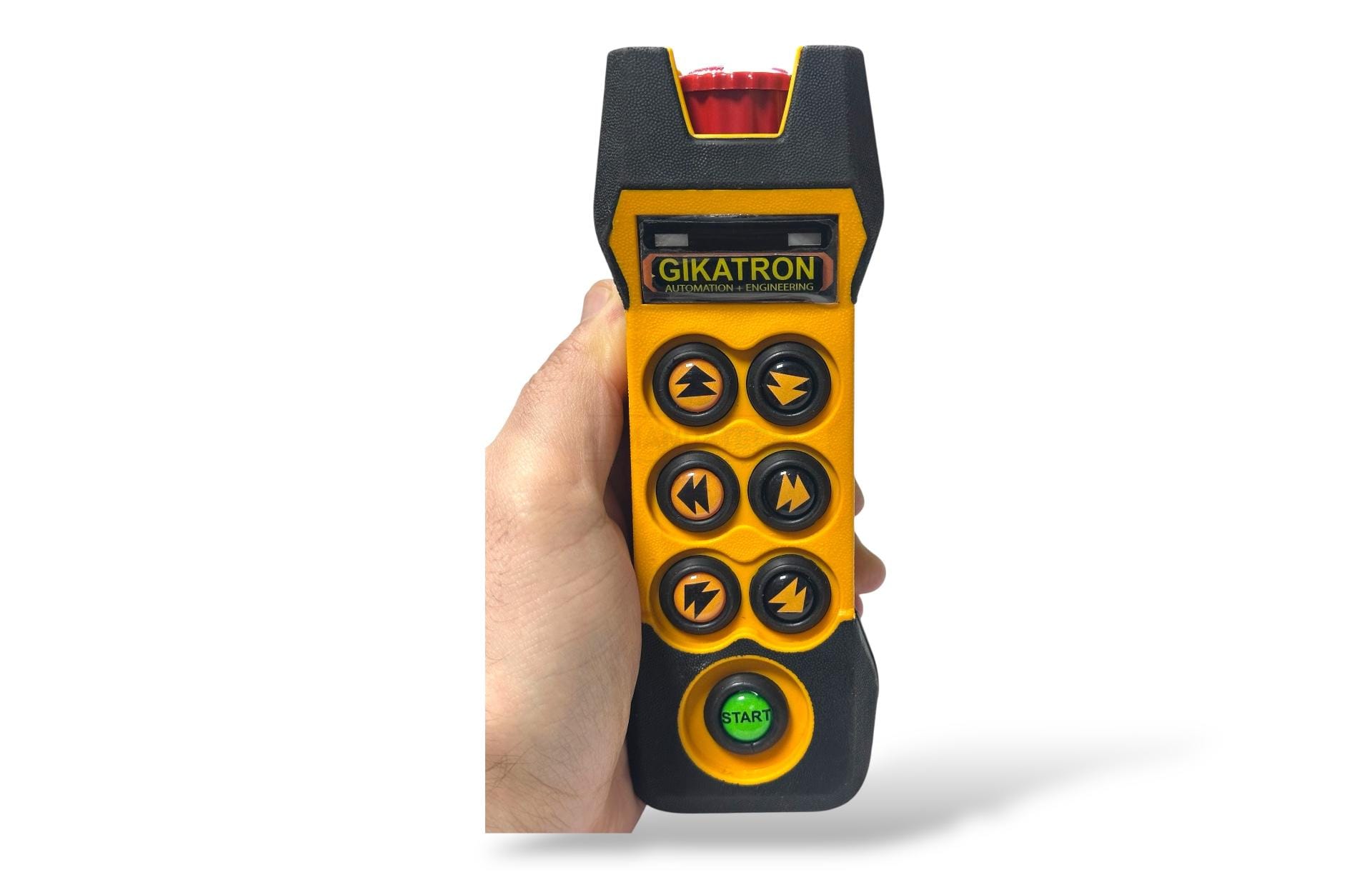 Gikatron Transmitter Tek Kademeli, Tek Hızlı Kumanda Vericisi – 6 Hareket Yön Buton, 1 Start Yeşil Buton, 1 AcilStop Kırmızı Buton Orijinal Yedek Parça Seti - Görsel 4