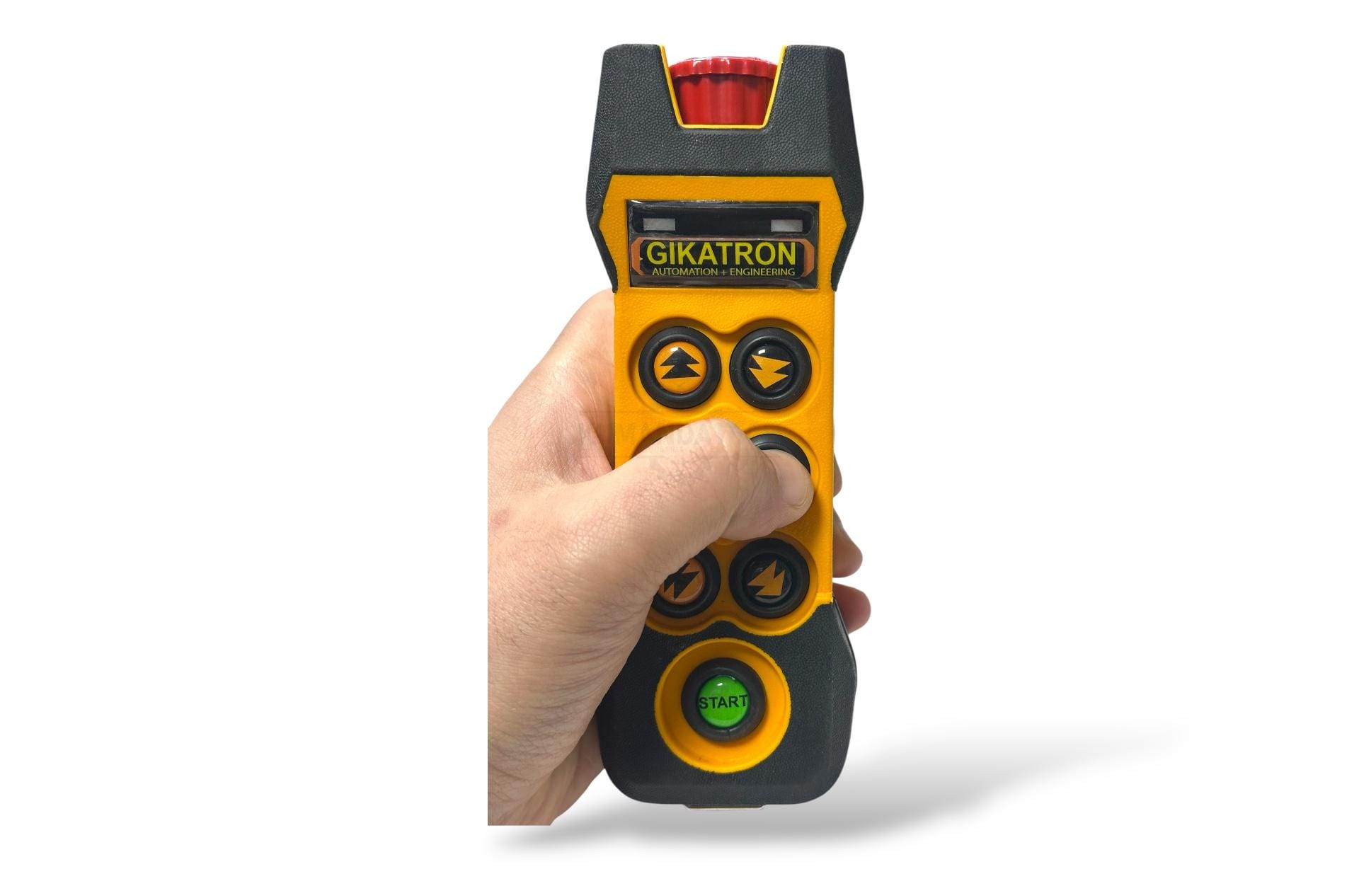 Gikatron Transmitter Tek Kademeli, Tek Hızlı Kumanda Vericisi – 6 Hareket Yön Buton, 1 Start Yeşil Buton, 1 AcilStop Kırmızı Buton Orijinal Yedek Parça Seti - Görsel 3