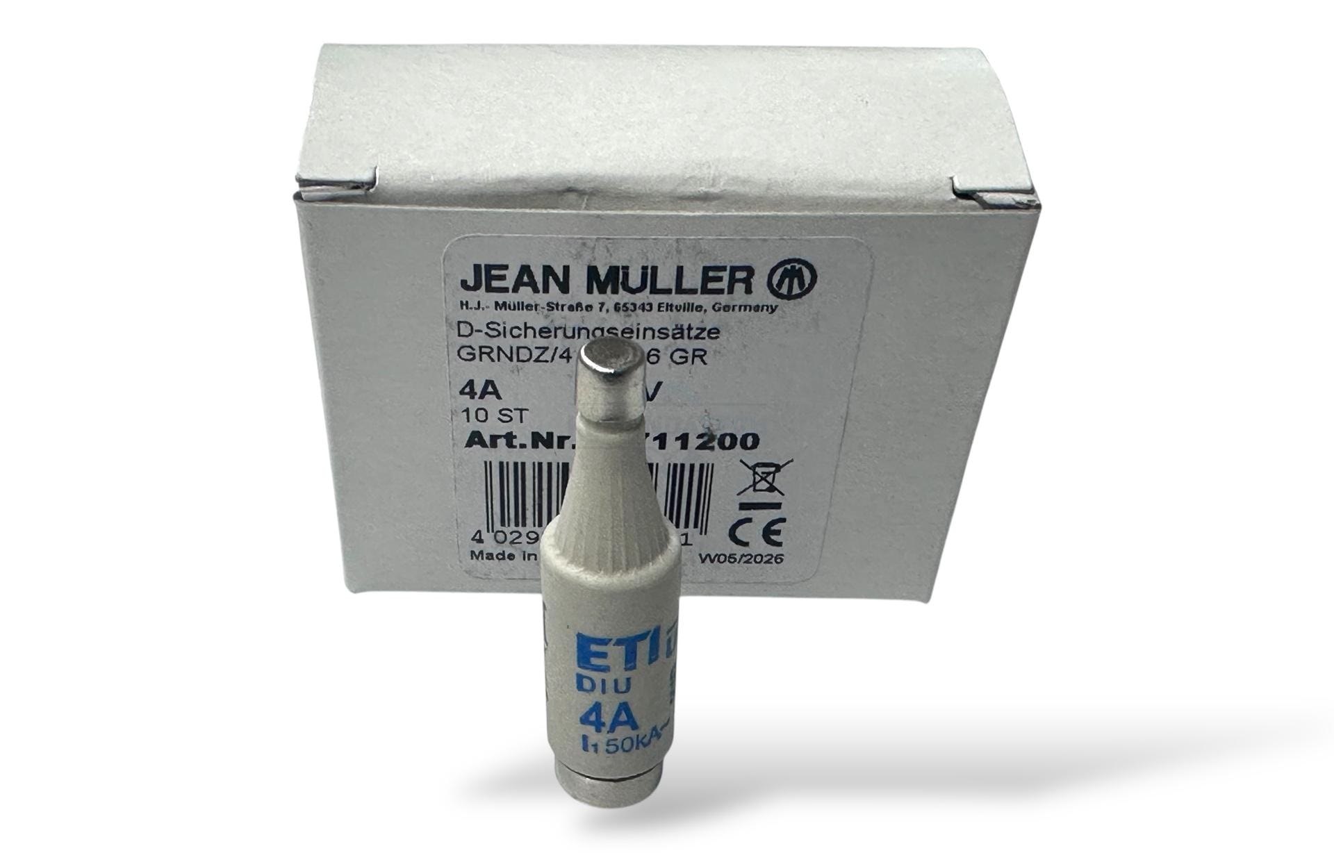 Jeanmuller-Eti Diazed Hızlı 4A-500V gR – Porselen Sigorta - Görsel 5
