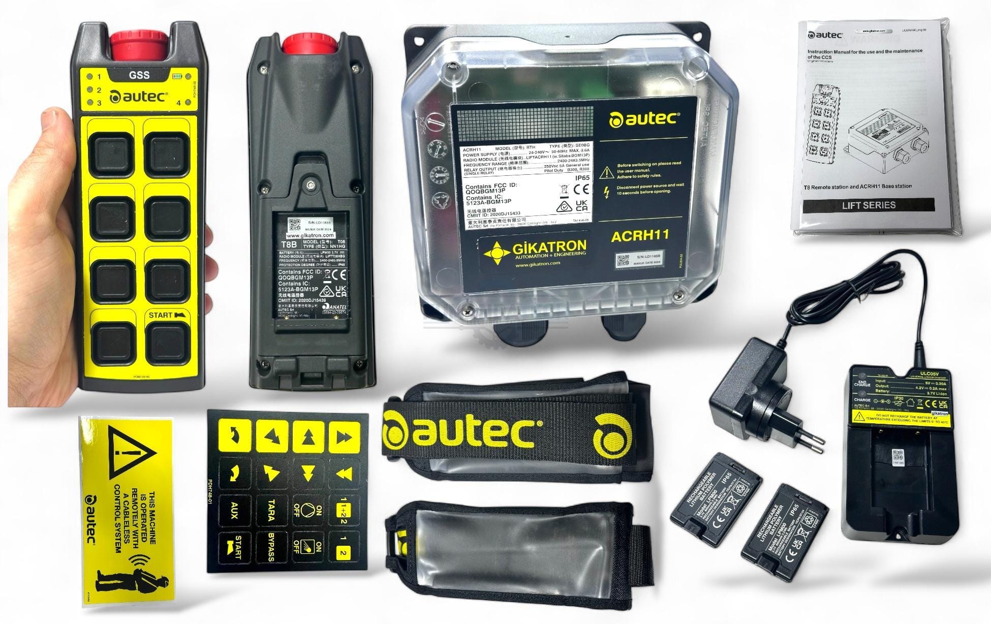 Autec 8 Buton Çift Hızlı Vinç Kablosuz Uzaktan Kumanda Seti