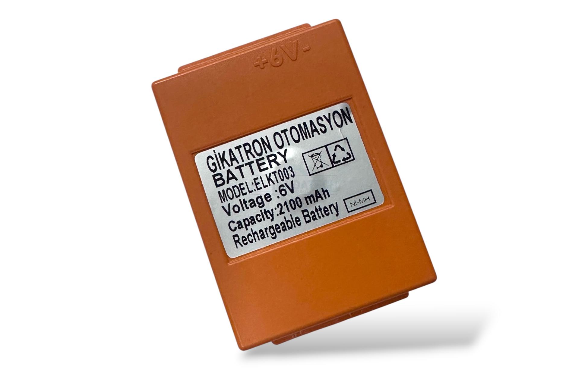Gikatron BA225031 Batarya 6V 2100mAh HBC Radiomatic Uyumlu Junjin Kumanda Pili Yerli Üretim Turuncu - Görsel 4