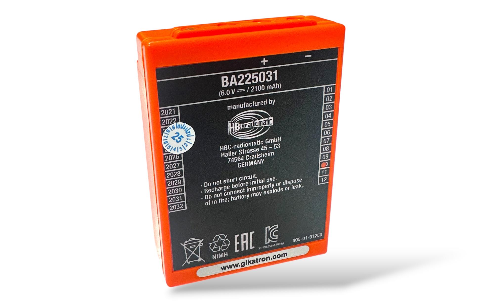 HBC Radiomatic Junjin BA225031 6V 2100mAh Turuncu Batarya