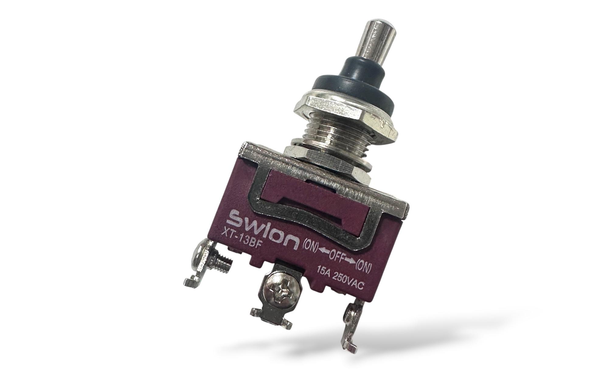 Gikatron Swion XT-13BF Toggle Anahtar Switch 3 Bacaklı 1NO+1NO On-Off-On Yaylı - Görsel 11