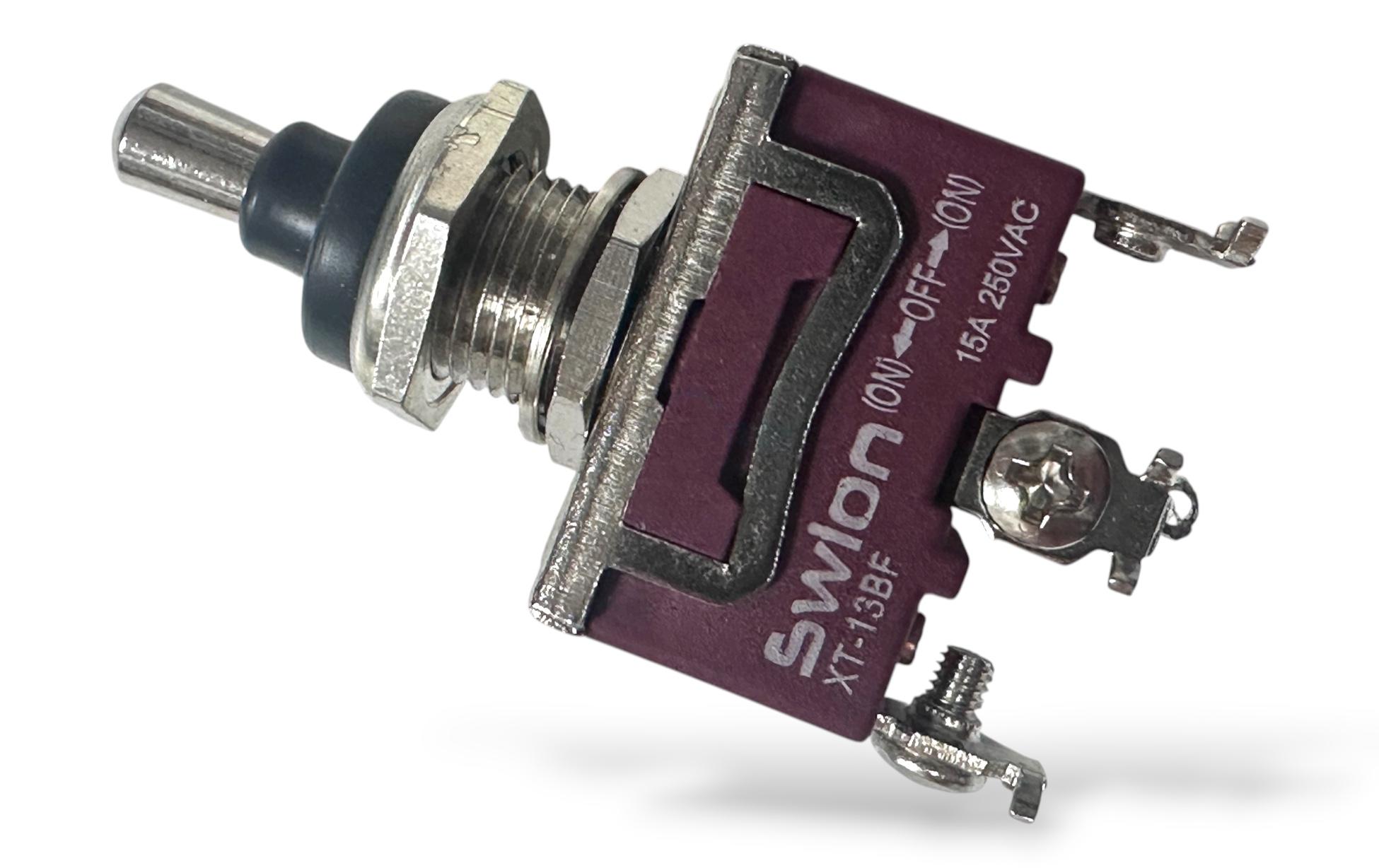 Gikatron Swion XT-13BF Toggle Anahtar Switch 3 Bacaklı 1NO+1NO On-Off-On Yaylı - Görsel 6