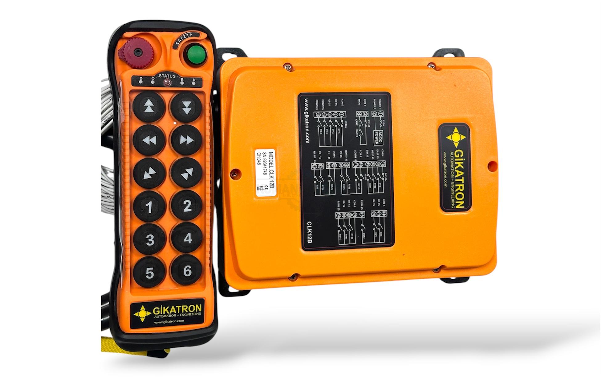Gikatron CLK12B 12 Buton Çift Hızlı Uzaktan Kumanda Seti + Start + Acil Stop - Image 10