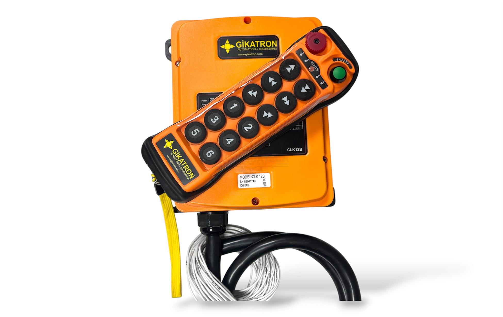 Gikatron CLK12B 12 Buton Çift Hızlı Uzaktan Kumanda Seti + Start + Acil Stop - Image 5