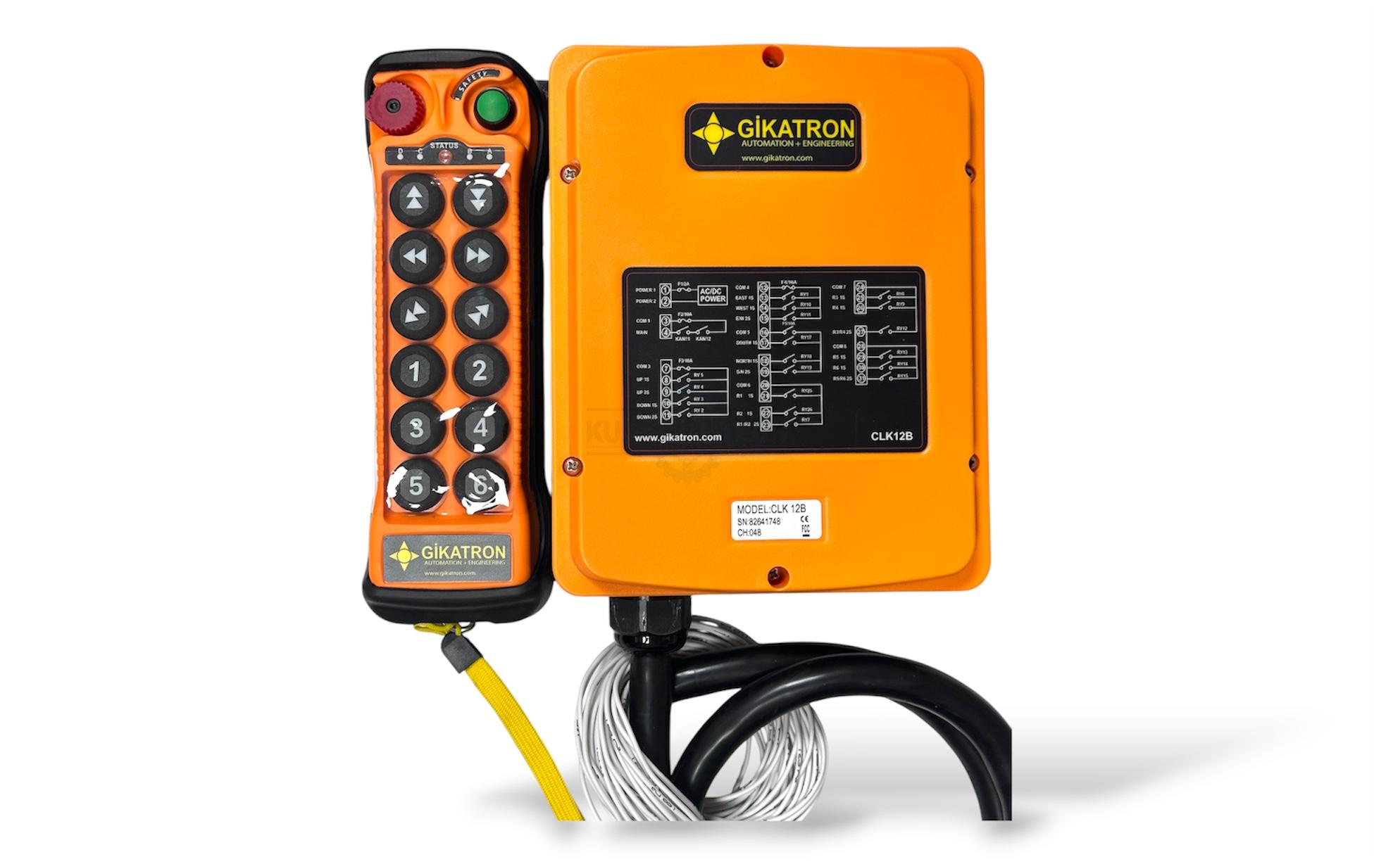 Gikatron CLK12B 12 Buton Çift Hızlı Uzaktan Kumanda Seti + Start + Acil Stop - Image 4