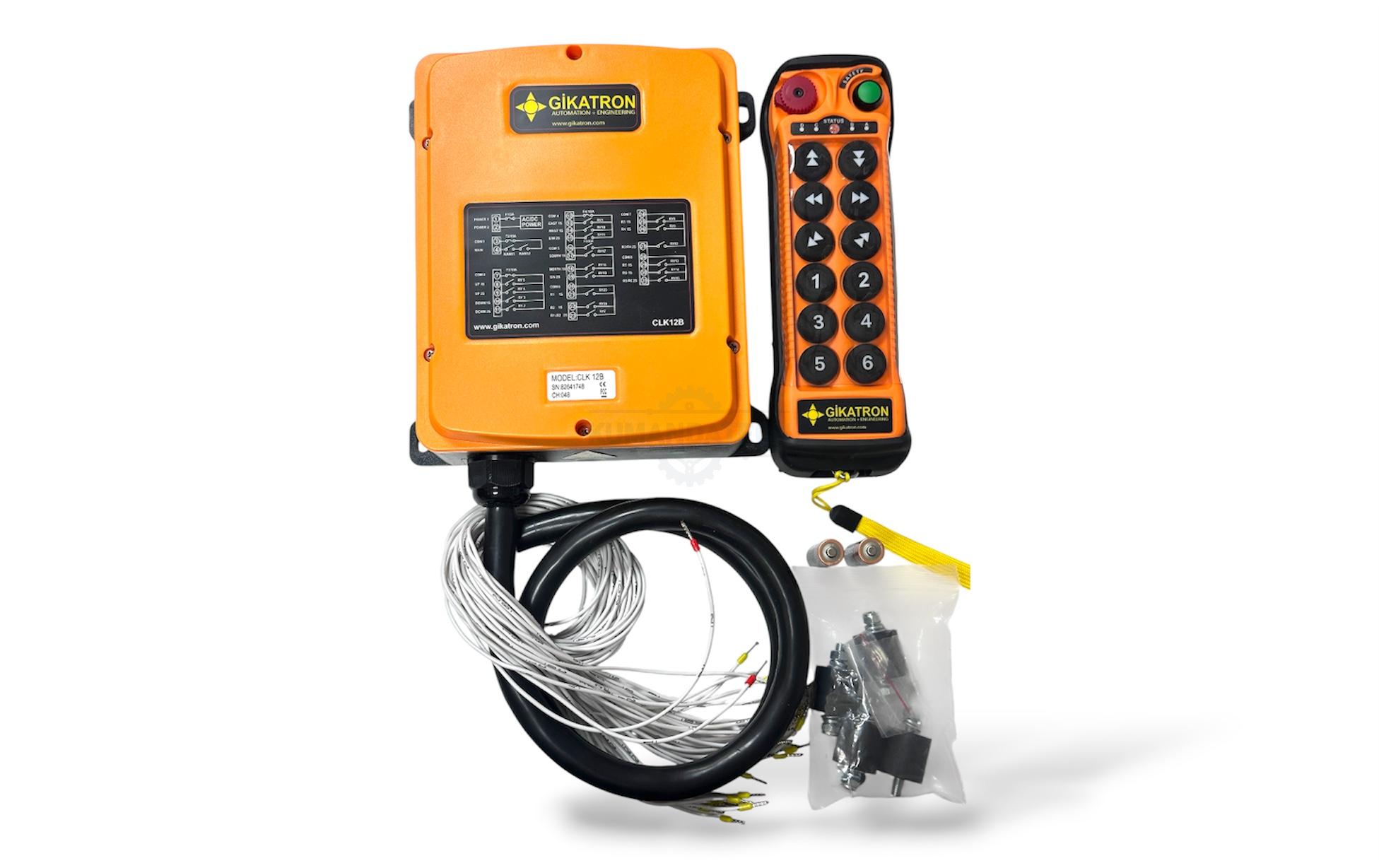 Gikatron CLK12B 12 Buton Çift Hızlı Uzaktan Kumanda Seti + Start + Acil Stop