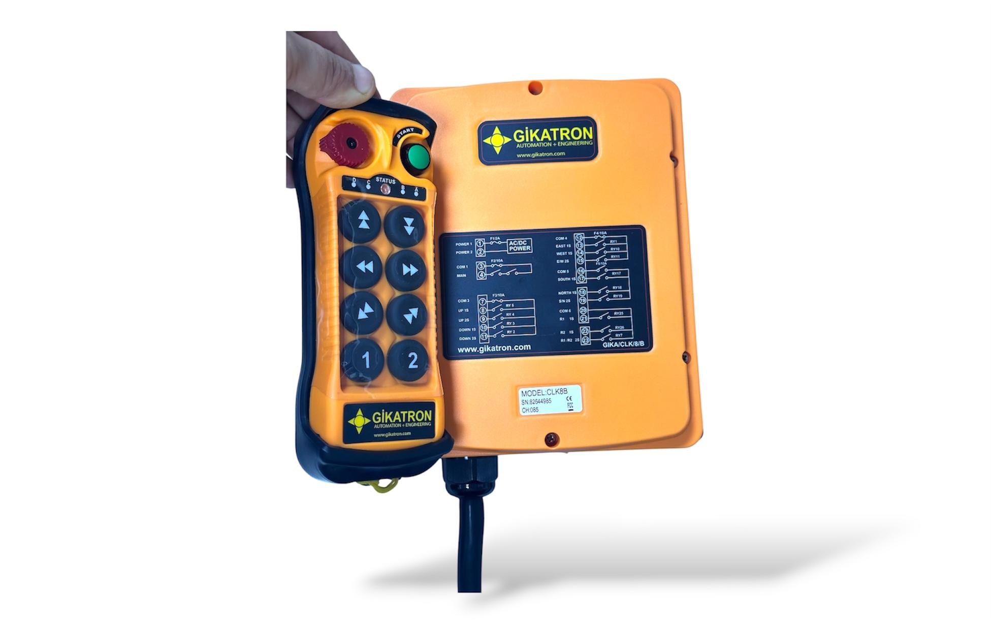 Gikatron CLK8B 8 Buton Çift Hızlı Uzaktan Kumanda Seti + Start + Acil Stop - Image 2
