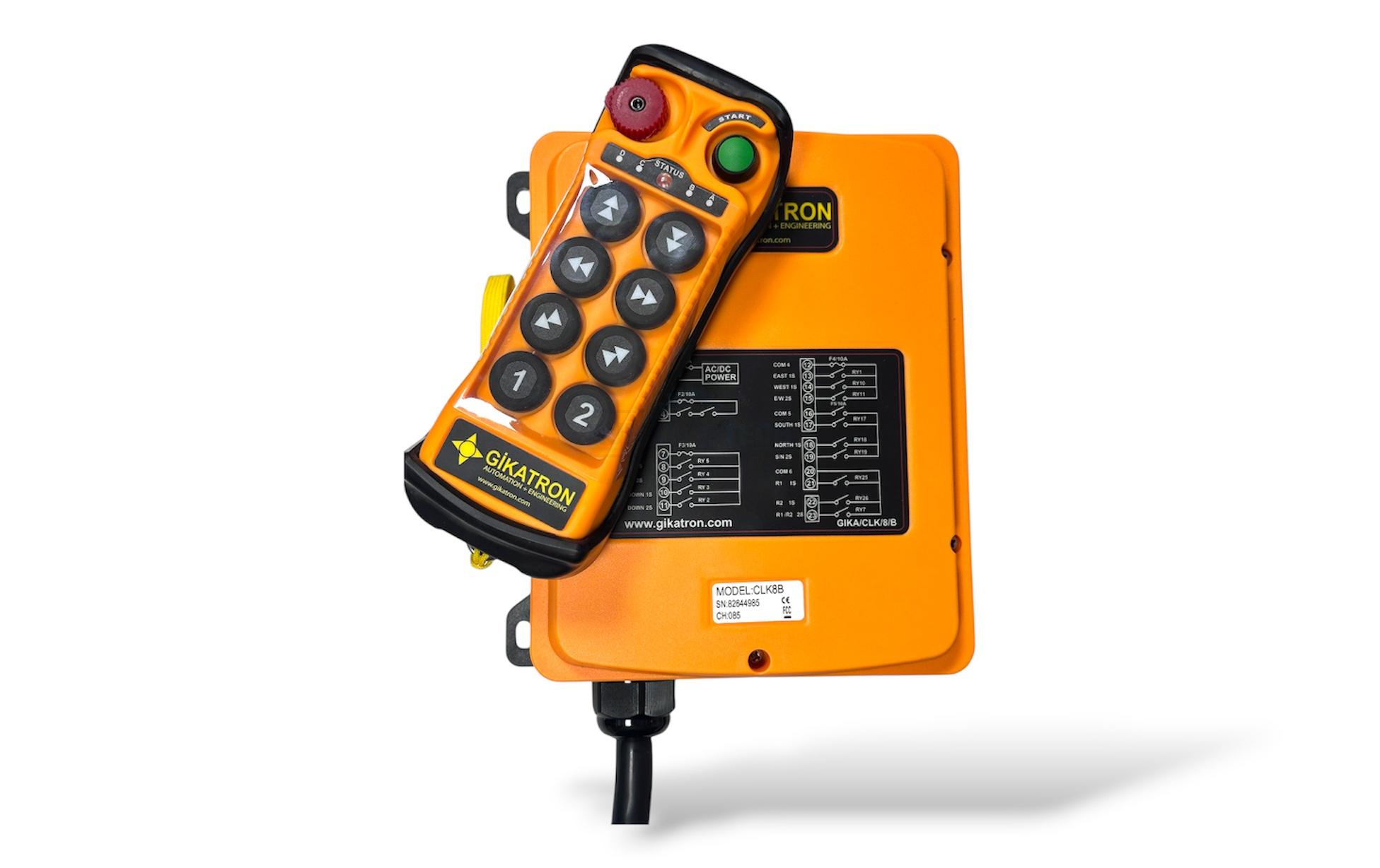 Gikatron CLK8B 8 Buton Çift Hızlı Uzaktan Kumanda Seti + Start + Acil Stop - Image 26
