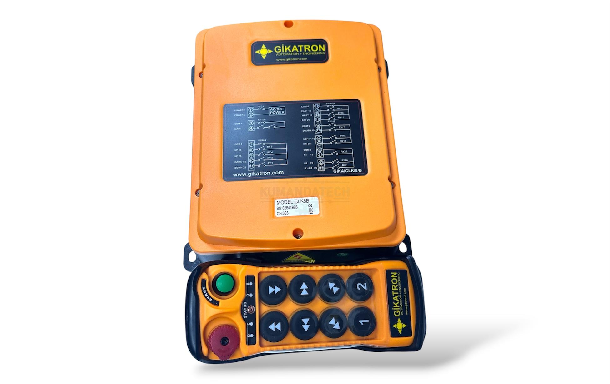 Gikatron CLK8B 8 Buton Çift Hızlı Uzaktan Kumanda Seti + Start + Acil Stop - Image 24