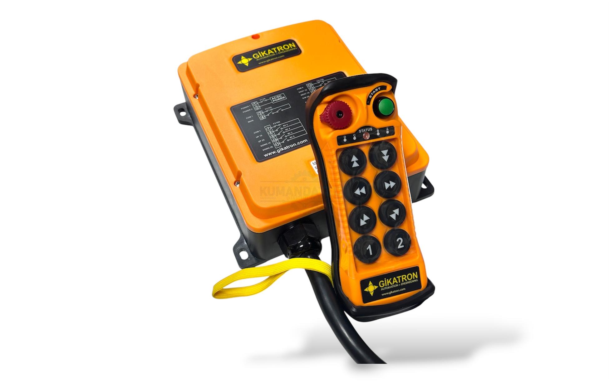 Gikatron CLK8B 8 Buton Çift Hızlı Uzaktan Kumanda Seti + Start + Acil Stop - Image 23