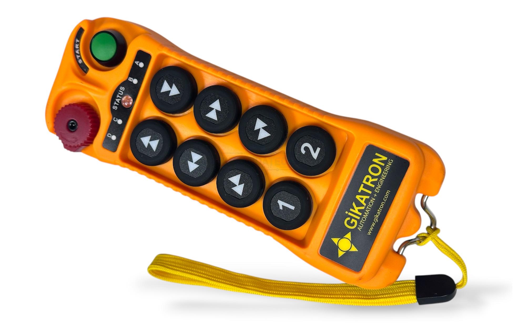 Gikatron CLK8B 8 Buton Çift Hızlı Uzaktan Kumanda Seti + Start + Acil Stop - Image 7