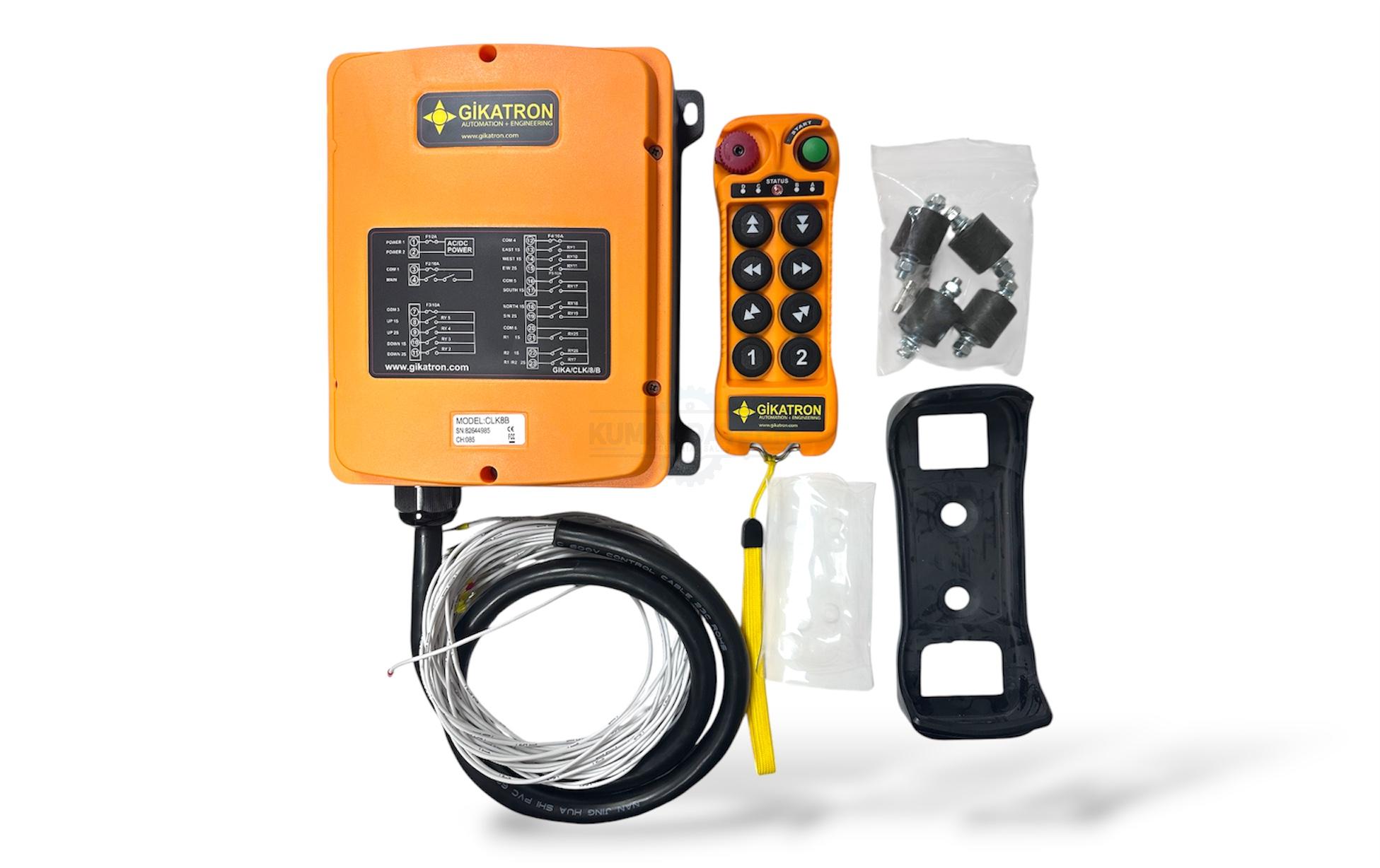 Gikatron CLK8B 8 Buton Çift Hızlı Uzaktan Kumanda Seti + Start + Acil Stop - Image 3