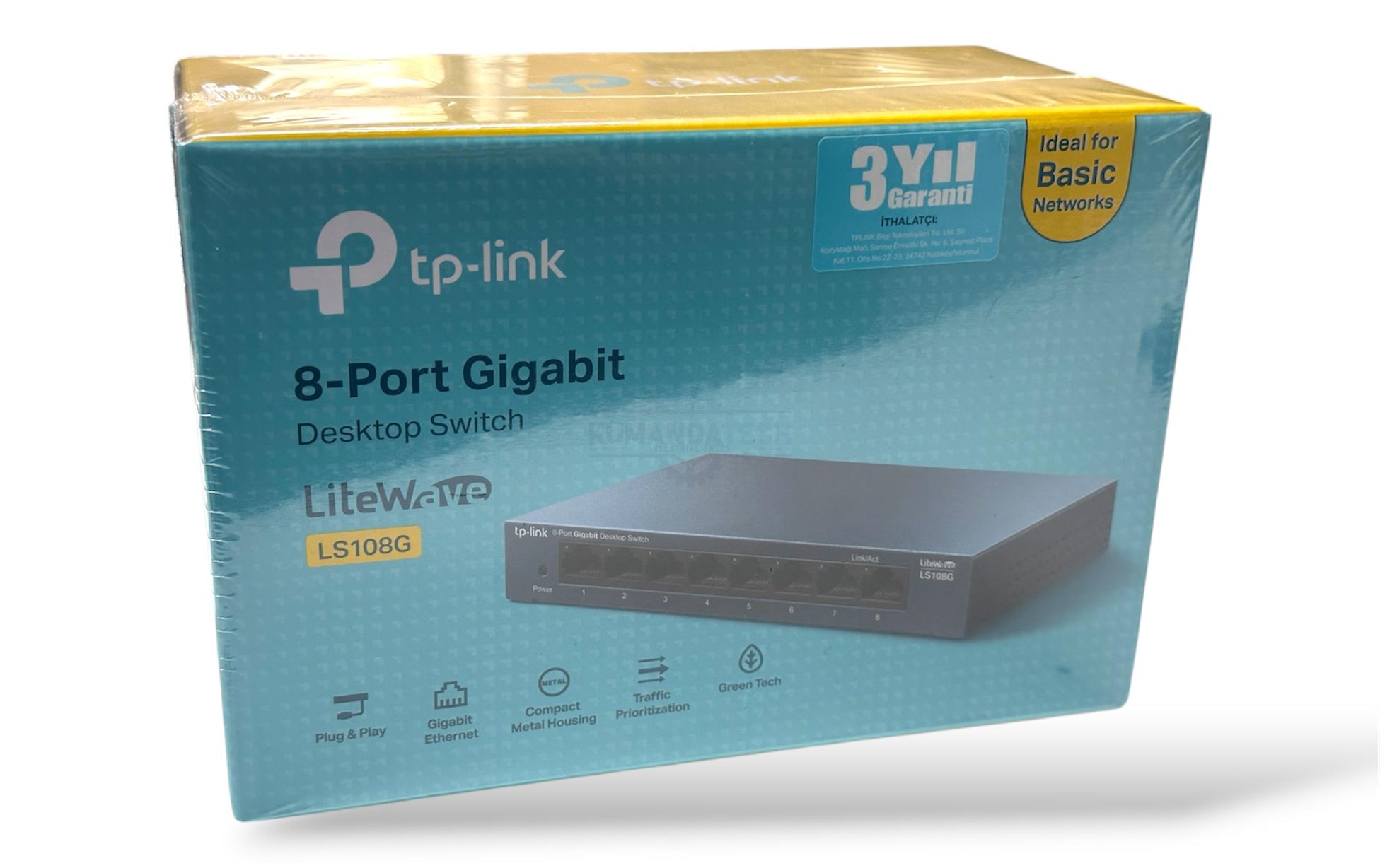 TP-Link LS108G 8 Port Gigabit Desktop Switch Ethernet Ağ Dağıtıcı