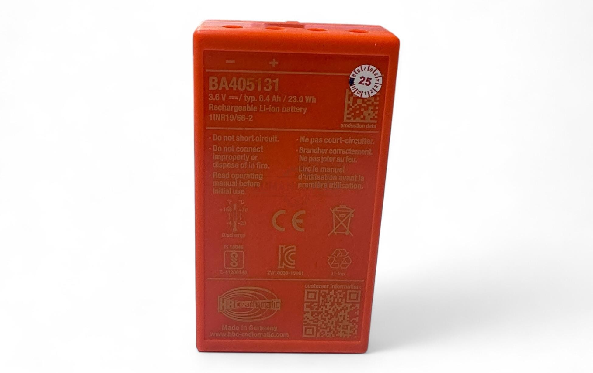 HBC Radiomatic BA405131 BA405121 3.6V 6.4Ah Li-Ion Batarya – Orijinal Turuncu Kırmızı Akü - Görsel 9