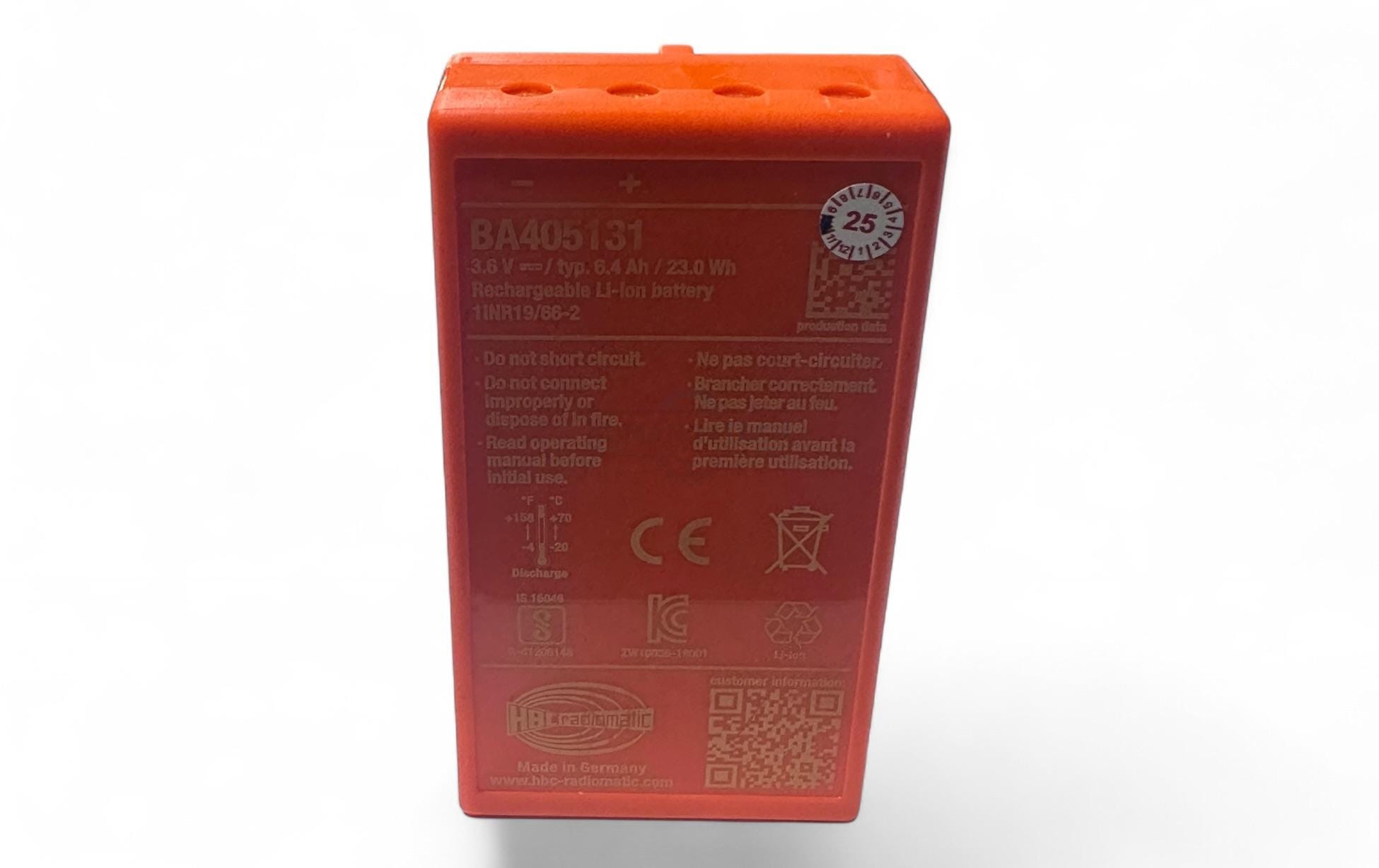HBC Radiomatic BA405131 BA405121 3.6V 6.4Ah Li-Ion Batarya – Orijinal Turuncu Kırmızı Akü - Görsel 8