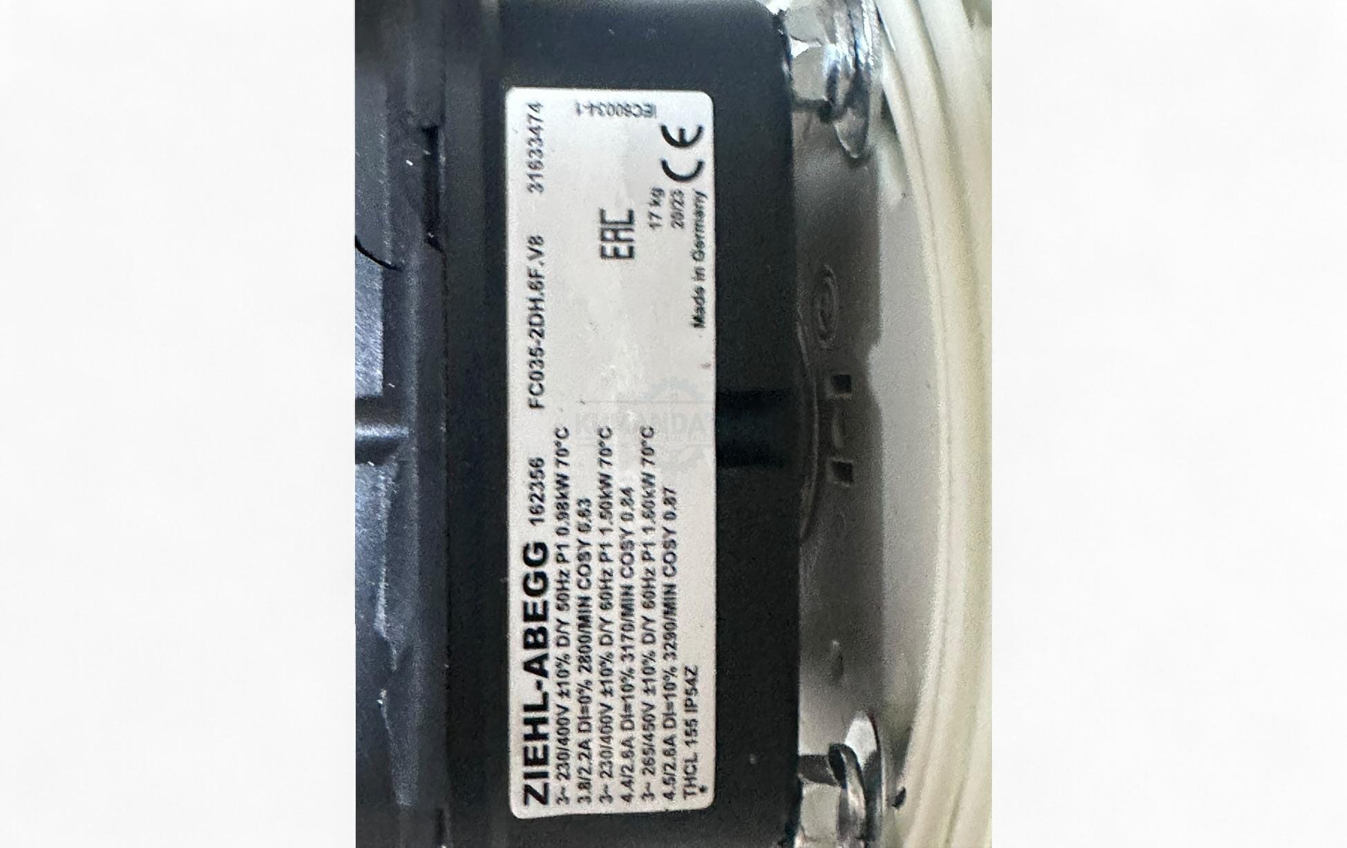 Ziehl-Abegg 162356 FC035-2DH.6F.V8 0.98kW 230/400V AC Eksenel Fan - Görsel 6
