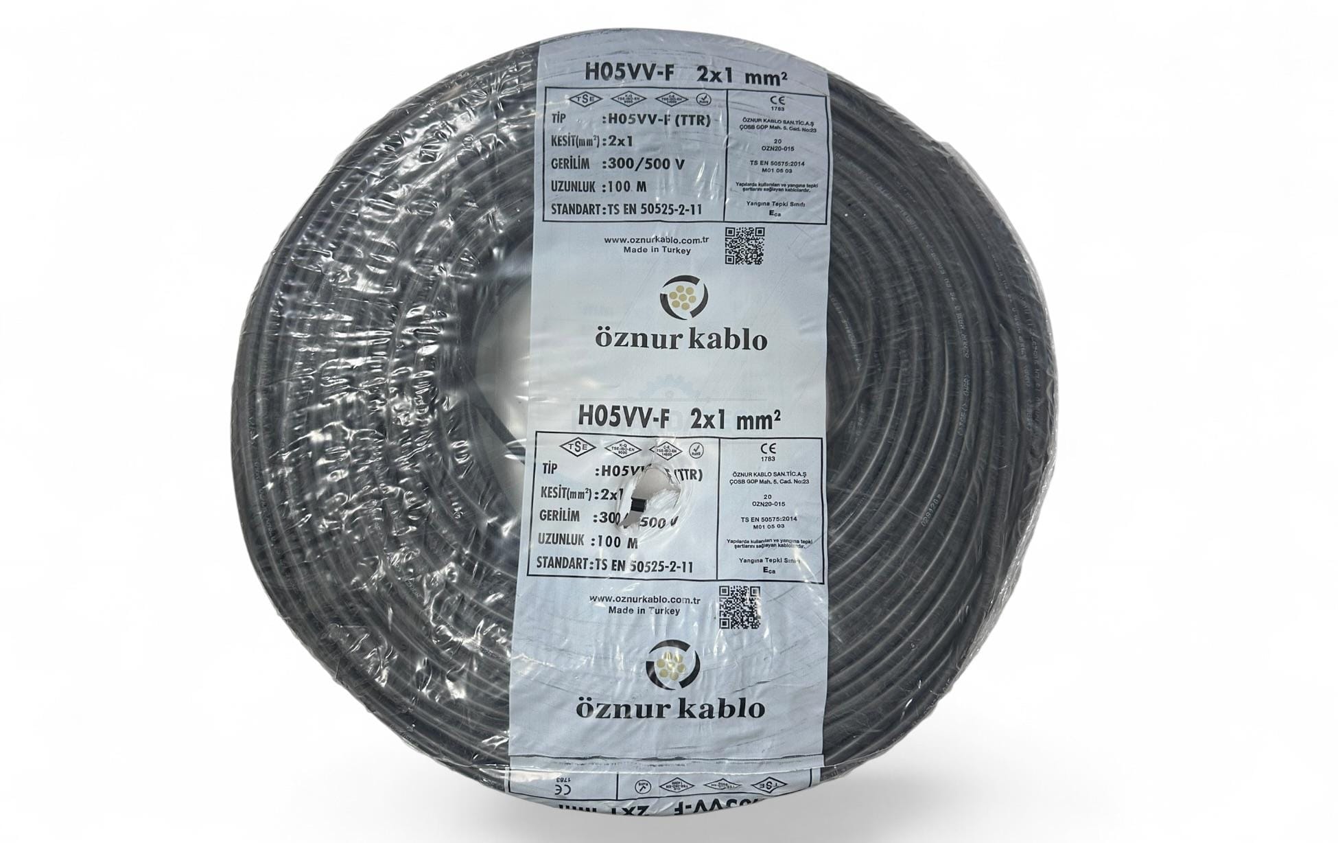 Öznur 2G1.0mm² H05VV-F Siyah TTR Elektrik Tesisat Kablosu - Görsel 5