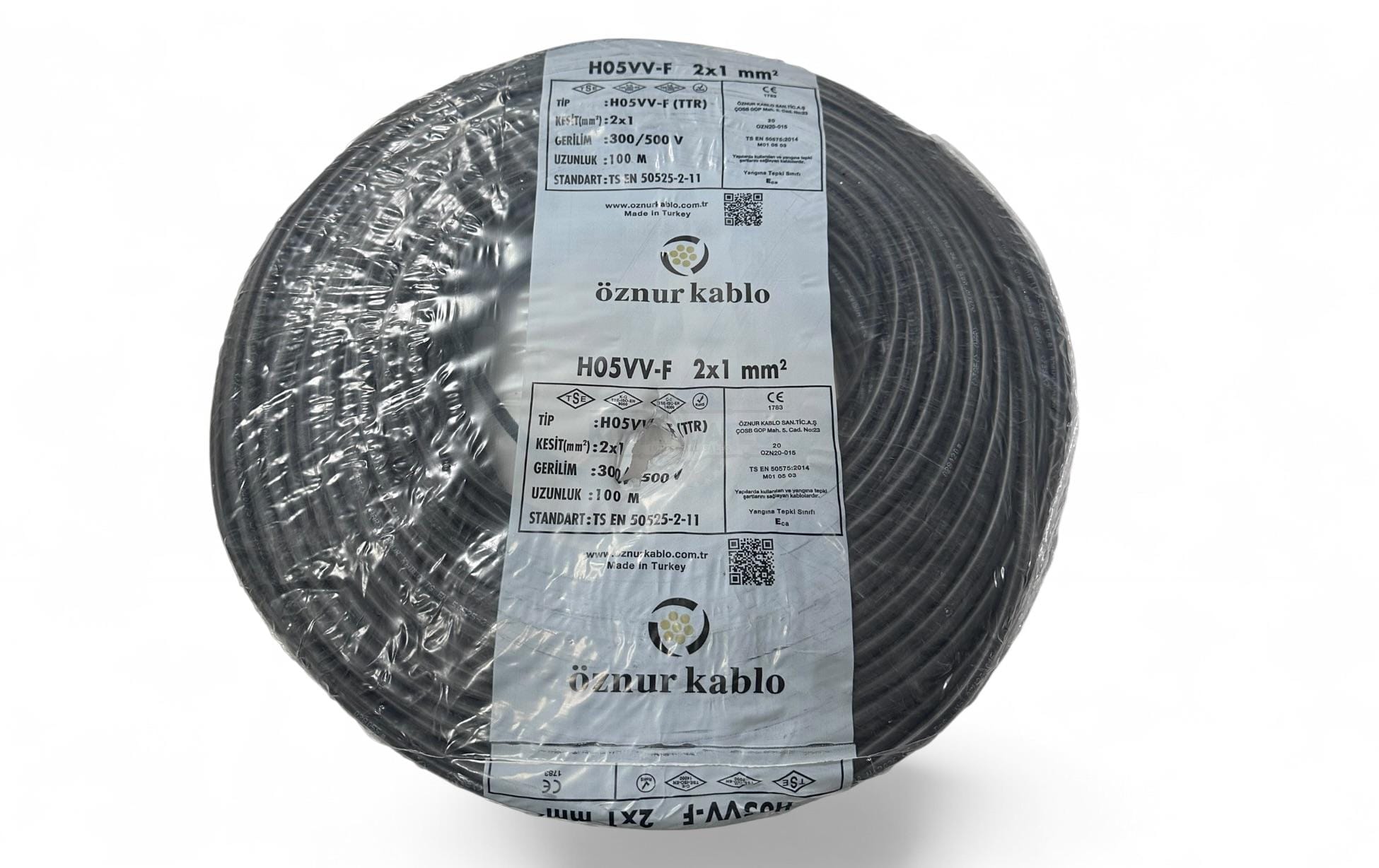 Öznur 2G1.0mm² H05VV-F Siyah TTR Elektrik Tesisat Kablosu - Görsel 4