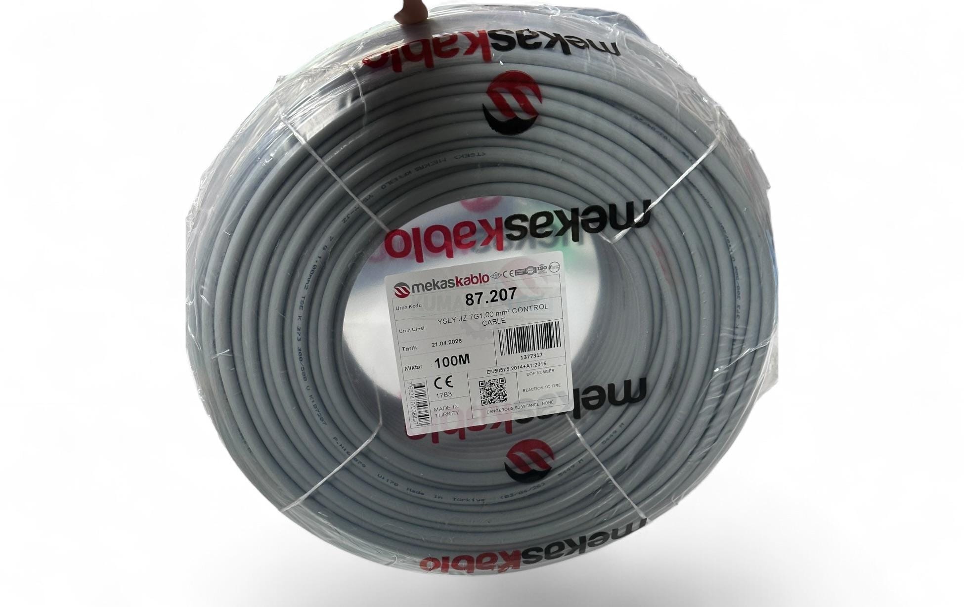 MEKAS YSLY-JZ 7G1.0mm² Gri Standart Kumanda Kontrol Kablosu