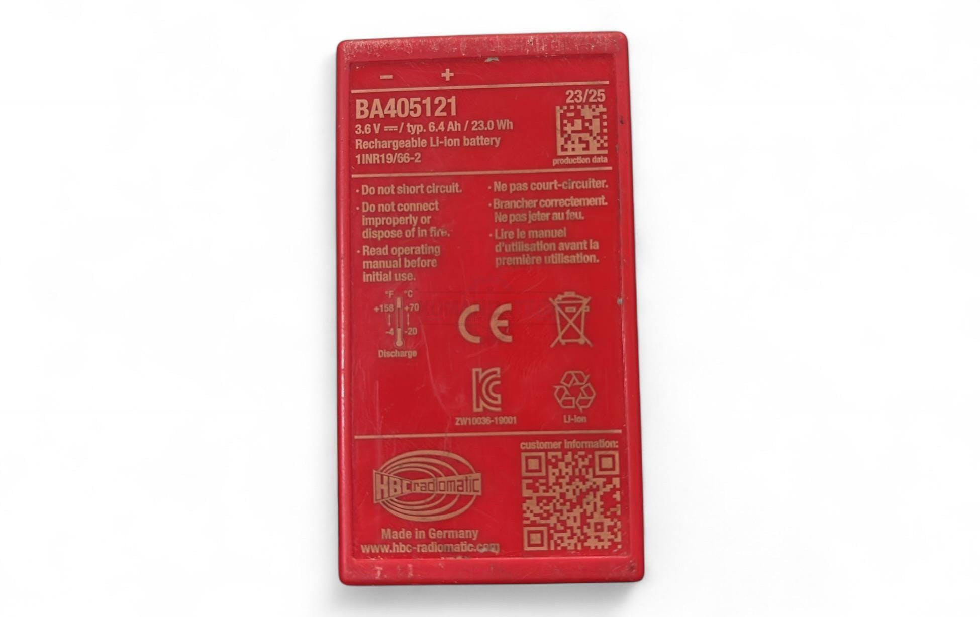HBC Radiomatic BA405131 BA405121 3.6V 6.4Ah Li-Ion Batarya – Orijinal Turuncu Kırmızı Akü - Görsel 10